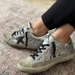 Golden Goose Superstars Glitter Sneakers